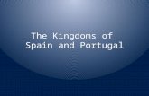 The Kingdoms of Spain and Portugal. Map of Europe in the Middle Ages.
