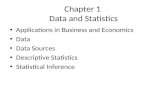 Chapter 1 Data and Statistics Applications in Business and Economics Data Data Sources Descriptive Statistics Statistical Inference.