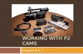WORKING WITH P2 CAMS Chapter 6 & 7. Working with P2 and Audio Video formats  General General  P2 card P2 card  P2 Workflow P2 Workflow.