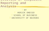 Overview of Corporate Reporting and Analysis zBY z HERICK ONDIGO zSCHOOL OF BUSINESS zUNIVERSITY OF NAIROBI.