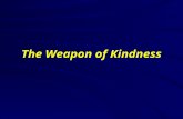 The Weapon of Kindness. Ephesians 6:10-18(NKJV) 10 Finally, my brethren, be strong in the Lord and in the power of His might. 11 Put on the whole armor.