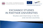 Studies and Internship in the EU and non-EU countries.