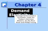 Chapter 4 Demand Elasticity Managerial Economics: Economic Tools for Today’s Decision Makers, 4/e By Paul Keat and Philip Young.