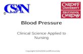 Blood Pressure Clinical Science Applied to Nursing CopyrightCSAN2005CardiffUniversity.