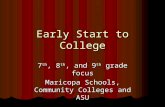 Early Start to College 7 th, 8 th, and 9 th grade focus Maricopa Schools, Community Colleges and ASU.