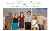 Presenters at the National Leadership Conference 2006 with Miss America, Jennifer Berry.
