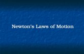 Newton’s Laws of Motion Newton’s Laws of Motion. Background Sir Isaac Newton (1643-1727) an English scientist and mathematician famous for his discovery.