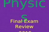 Physic s Final Exam Review -2015. Horizontal and Vertical Motion.