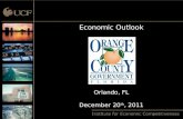 Economic Outlook Orlando, FL December 20 th, 2011.