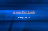 Across Five Aprils Chapter 5. appalled Ellen was appalled at the expense of the coffee beans. I was appalled when I came home and saw the mess the kitten.