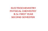 ELECTROCHEMISTRY PHYSICAL CHEMISTRY B.Sc FIRST YEAR SECOND SEMESTER.