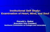 Institutional Self Study: Examination of Heart, Mind, and Soul Ronald L. Baker Executive Vice President Northwest Commission on Colleges and Universities.