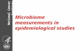 National Cancer Institute Microbiome measurements in epidemiological studies.