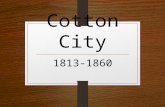 Cotton City 1813-1860. Mobile in the New America 1813…Mobile’s population---809 1822…Mobile’s population---2,800 Hope of financial gain brought people.