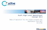 Draft High Level Operational Concept V0.4 Mode of Operation for the Single European Sky Deployable from 2012 16/11/04.