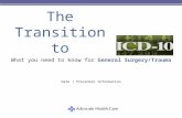 The Transition to What you need to know for General Surgery/Trauma Date | Presenter Information.