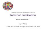 Internationalisation Ian Willis Educational Development Division, CLL PGCert Module 402 Curriculum Agendas at the University of Liverpool.