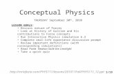 Conceptual Physics  THURSDAY September 30 th, 2010 LESSON GOALS: Discuss nature of Forces.