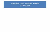 SQUARES AND SQUARE ROOTS A REVIEW. CONTENTS SQUARES. PERFECT SQUARES. FACTS ABOUT SQUARES. SOME METHODS TO FINDING SQUARES. SOME IMPORTANT PATTERNS.