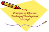 Principles of Effective Teaching of Reading (and Writing)