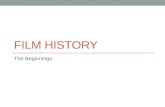 FILM HISTORY The Beginnings. Inventors Early film is a result of inventors, not artists.