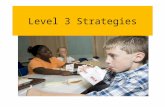 Level 3 Strategies. Who needs Level 3 Strategies? Students that are not responding to Level 1 and 2 strategies in the general classroom. Students with.