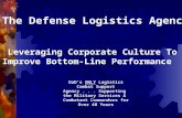 The Defense Logistics Agency Leveraging Corporate Culture To Improve Bottom-Line Performance DoD’s ONLY Logistics Combat Support Agency... Supporting the.