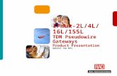 IPmux-L Product Line 2011 Slide 1 IPmux-2L/4L/16L/155L TDM Pseudowire Gateways Product Presentation Updated: Sep 2011.