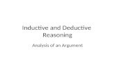 Inductive and Deductive Reasoning Analysis of an Argument.