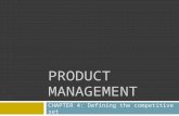PRODUCT MANAGEMENT CHAPTER 4: Defining the competitive set.