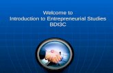 Welcome to Introduction to Entrepreneurial Studies BDI3C.