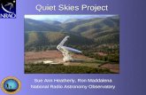 1 Quiet Skies Project Sue Ann Heatherly, Ron Maddalena National Radio Astronomy Observatory.