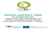 WOOD ENERGY AND CLEANTECH project for the Development of Sustainable Clean Wood Energy in Central Baltic region.