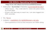 24-Oct-15CSE 60641: Operating Systems1  Instructor: Surendar Chandra (surendar@nd.edu)surendar@nd.edu –Office Hours:
