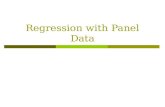 Regression with Panel Data.  Panel Data  Panel Data with Two Periods  Fixed Effects Regression The Model Estimation Regression with Time Fixed Effects.
