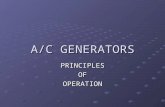 A/C GENERATORS PRINCIPLESOFOPERATION. OPERATION The generator converts mechanical energy into electrical energy. Mechanical energy is given by means of.