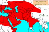 The spread of Islam over mainland Asia China.