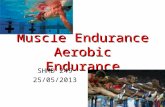 Muscle Endurance Aerobic Endurance SHMD 249 25/05/2013.