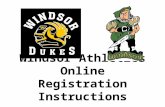 Windsor Athletics Online Registration Instructions.