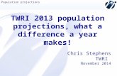 AreaProfiler2 Education TWRI 2013 population projections, what a difference a year makes! Chris Stephens TWRI November 2014 Population projections.