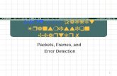 1 Part III Packet Transmission Chapter 7 Packets, Frames, and Error Detection.