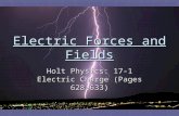 Electric Forces and Fields Holt Physics: 17-1 Electric Charge (Pages 628-633)