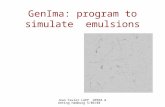 Jean Favier LAPP OPERA meeting Hamburg 5/06/04 GenIma: program to simulate emulsions.