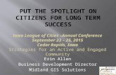 Erin Allen Business Development Director Midland GIS Solutions Iowa League of Cities –Annual Conference September 23 – 25, 2015 Cedar Rapids, Iowa Strategies.