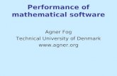 Performance of mathematical software Agner Fog Technical University of Denmark .