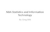 NBA Statistics and Information Technology By: Greg Stitt.