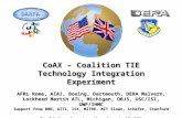 CoAX – Coalition TIE Technology Integration Experiment AFRL Rome, AIAI, Boeing, Dartmouth, DERA Malvern, Lockheed Martin ATL, Michigan, OBJS, USC/ISI,