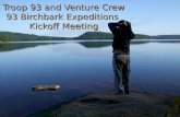 Troop 93 and Venture Crew 93 Birchbark Expeditions Kickoff Meeting.