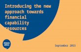 Introducing the new approach towards financial capability resources September 2015.