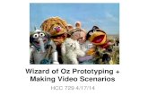 Wizard of Oz Prototyping + Making Video Scenarios HCC 729 4/17/14.